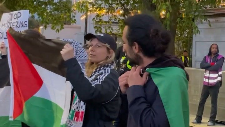 Pro-Palestinian protest forms in Malmo ahead of Eurovision kick off