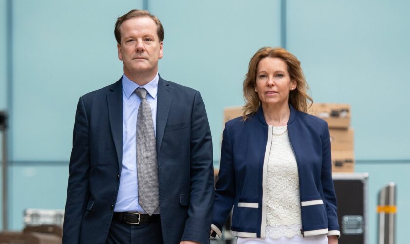 Former Conservative MP Charlie Elphicke, with his wife, MP for Dover Natalie Elphicke