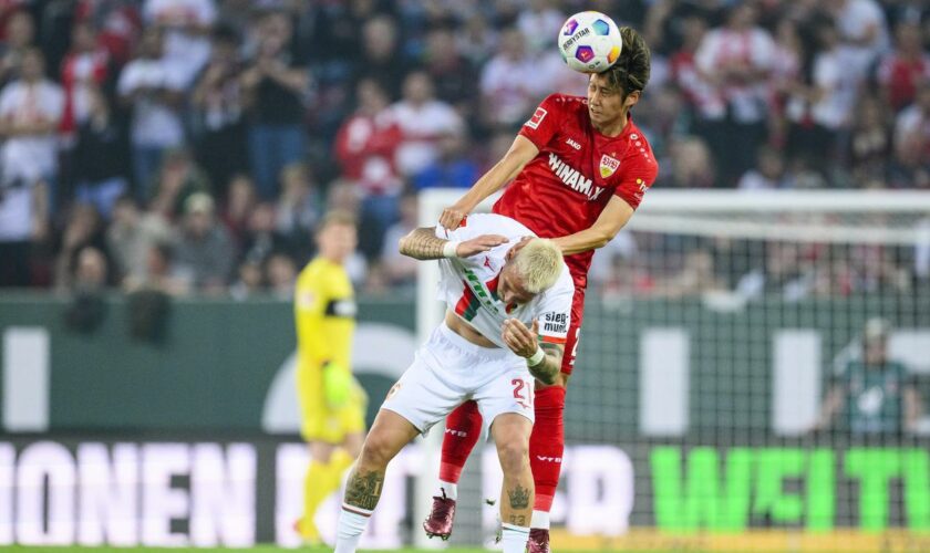 Fußball-Bundesliga, 33. Spieltag: Stuttgart steht nach Sieg gegen Augsburg auf Tabellenplatz zwei