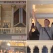 Tom Holland greets cheering crowds from theatre balcony after first Romeo & Juliet performance