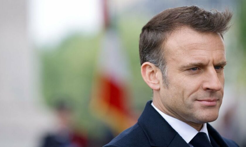 Le président Emmanuel Macron, le 8 mai 2024 à Paris