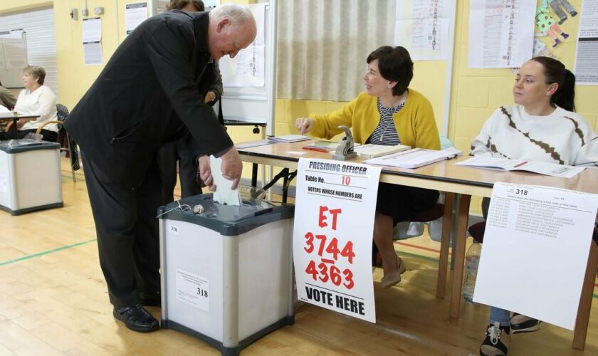Des Irlandais votent pour les élections européennes et locales à Dublin, le 24 mai 2019