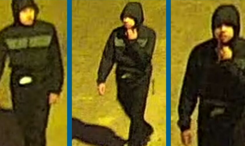 Police released CCTV images of a suspect after a woman was stabbed to death on a beach in Bournemouth. Pic: Dorset Police