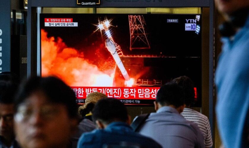 North Korean rocket carrying military satellite explodes after launch, crashes into sea