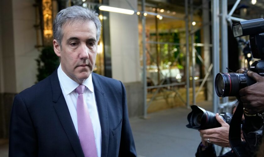 Michael Cohen pictured in New York, Monday, 20 May. Pic: AP Photo/Seth Wenig