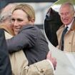 A hug for the niece! Smiling King Charles is embraced by Zara Tindall at the Royal Windsor Horse Show just days after monarch returned to official public duties following cancer diagnosis