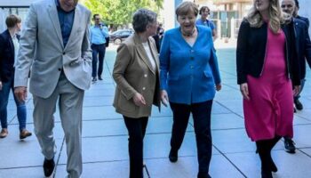 Angela Merkel verabschiedet Jürgen Trittin: Wohlfühltermin bei den Grünen