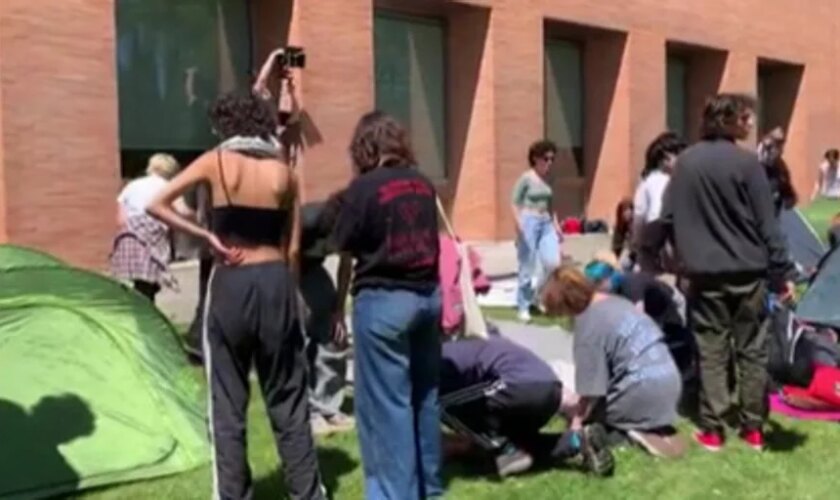 Estudiantes acampan en la Complutense y se suman a la ola de protestas propalestinas