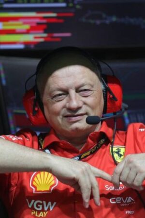 Frédéric Vasseur ist der Teamchef von Ferrari. Foto: Giuseppe Cacace/AFP/AP/dpa