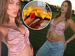 Hailey Bieber reveals her 'biggest' pregnancy craving... days after announcing she's expecting first child with husband Justin