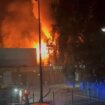 Huge blaze rips through leisure centre as residents told to keep windows and doors closed