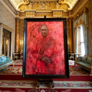 King Charles III’s blood-red portrait is a stylistic mess
