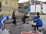 Knifeman stabs multiple people at anti-Islam rally including police officer before being apprehended during YouTube livestream in Germany