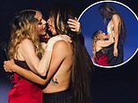 Madonna puts on a VERY steamy display with TOPLESS backup dancer during soundcheck ahead of her massive Celebration Tour finale in Brazil