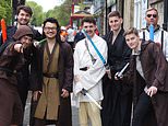 May the Thirst be with them! Students dress up in their fanciest sci-fi finery for traditional pub crawl on Star Wars Day