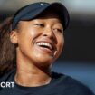 Naomi Osaka laughs during French Open practice