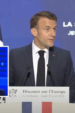 Pris en photo avec Valérie Hayer, Emmanuel Macron affirme « avoir été piégé »