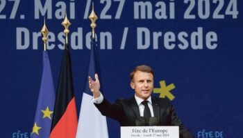 «Réveillons-nous»: à Dresde, Emmanuel Macron met en garde contre l’extrême droite