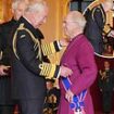 Smiling King Charles shows he's truly back to business with first investiture ceremony at Windsor Castle since cancer diagnosis - as Archbishop of Canterbury and Dame Jilly Cooper receive gongs