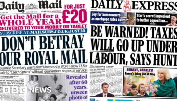 The Papers: Hunt's Labour warning and new Royal images