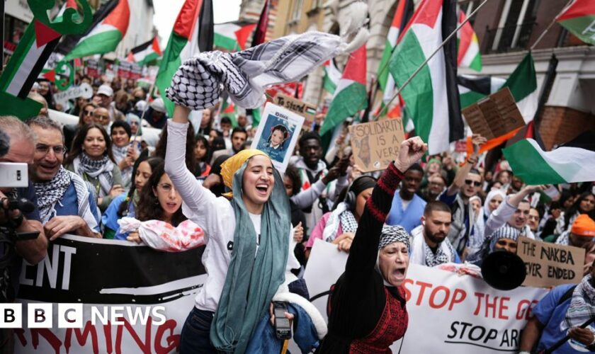 Thousands join pro-Palestinian march in London