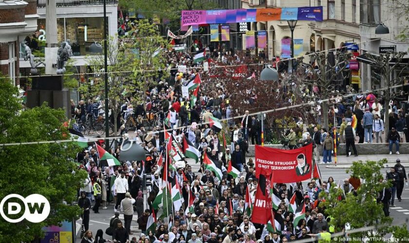 Thousands protest Israel's Eurovision participation