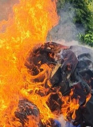 Woman burns husband's clothes after he starts relationship with her best friend