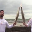 Au Mont-Saint-Michel, Thomas Pesquet a bien eu du mal à récupérer la flamme olympique