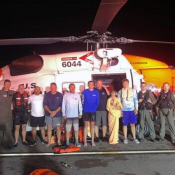 Coast Guard rescues 8 people, including child, after boat capsizes 36 miles west of Florida coastline