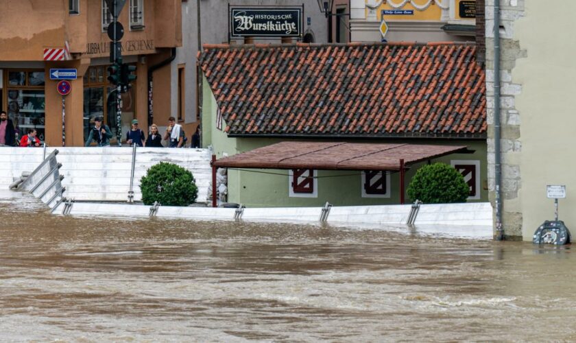 Evakuierung in der Innenstadt von Regensburg