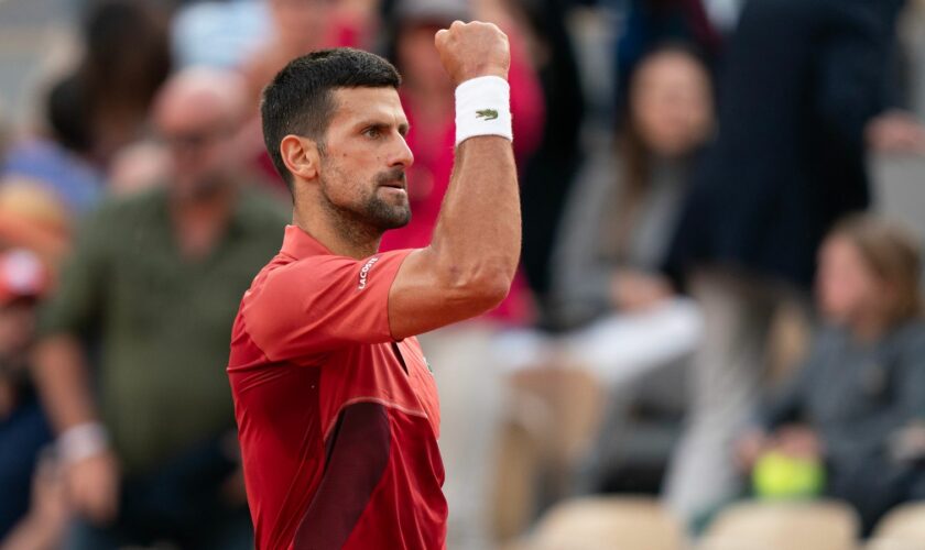 Novak Djokovic at the French Open. Pic: Reuters/Susan Mullane/USA Today Sports