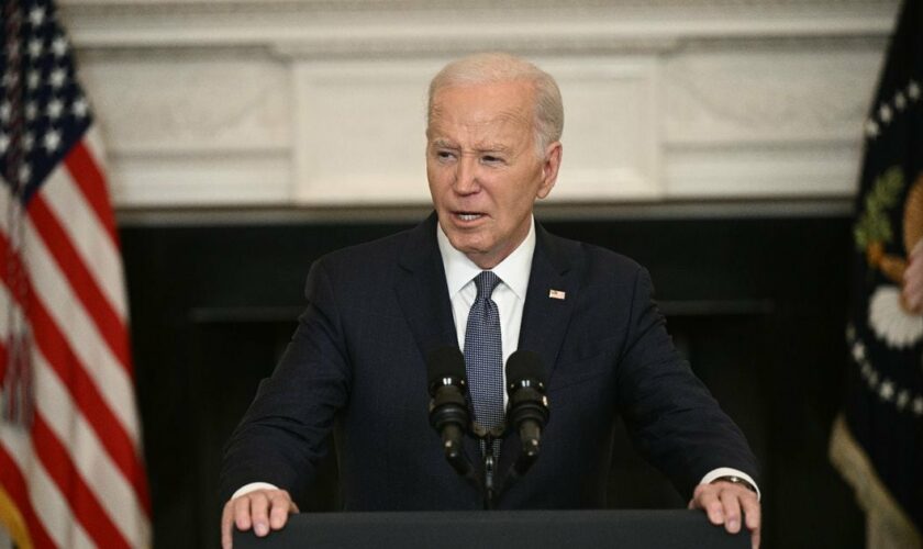 Le président américain Joe Biden parle de la situation au Moyen-Orient, dans la salle de la Maison Blanche, le 31 mai 2024