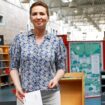 Denmark's Prime Minister Mette Frederiksen gives her advanced vote for the European Parliament elections at the main library in Aalborg, Jutland, Denmark, Saturday June 1, 2024. Pic: AP