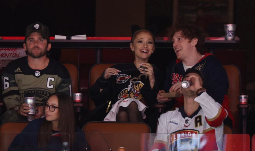 Ariana Grande and boyfriend Ethan Slater make rare public appearance at Stanley Cup Final