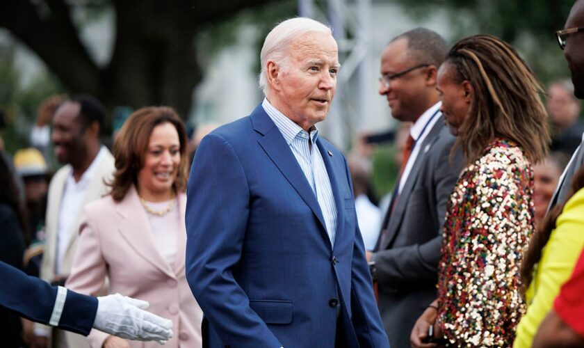 President Biden appears to freeze at White House Juneteenth event
