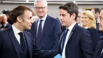 Emmanuel Macron, Gabriel Attal, le 12 mars 2024 à Paris