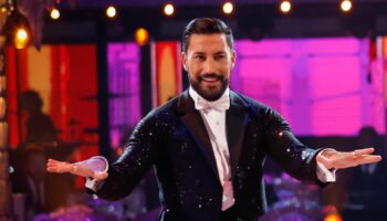 For use in UK, Ireland or Benelux countries only BBC handout photo of Richie Anderson and Giovanni Pernice during the live show of Strictly Come Dancing on BBC1 2022. Issue date: Saturday October 1, 2022.