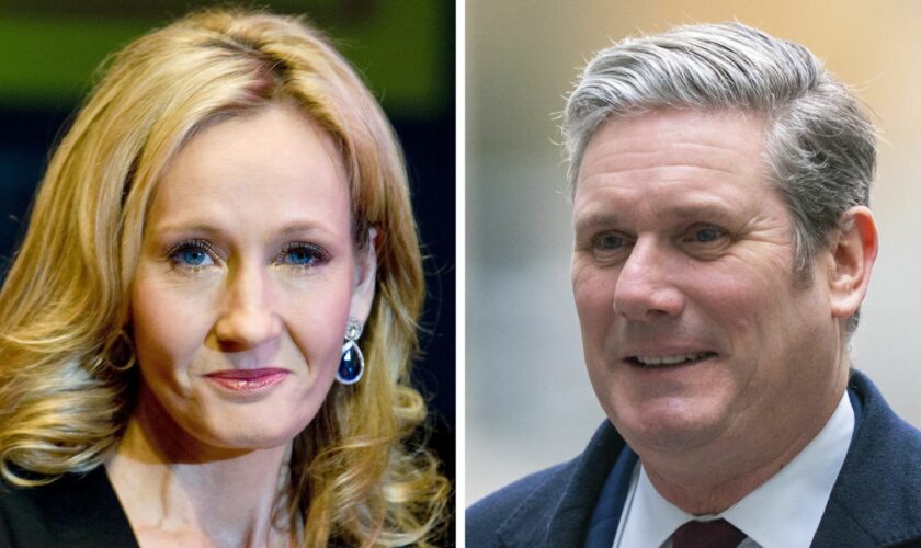 Undated file photos of JK Rowling and Sir Keir Starmer. The Harry Potter author has has accused the Labour leader of misrepresenting equalities law, claiming Labour can "no longer be counted on to defend women's rights". Sir Keir told The Times "trans women are women" according to statute in the UK, and called for a more "considered, respectful, tolerant debate" about gender. But Rowling said he had misrepresented the law, which she said indicated "the Labour Party can no longer be counted on to