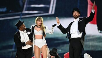 Taylor Swift joined on stage by Travis Kelce in surprise appearance at London Eras Tour stop