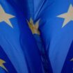 Europawahl: Eine Fahne der EU weht im Wind