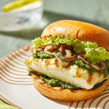 Grilled Fish Sandwiches With Salsa Verde