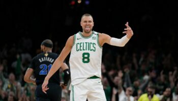 Kristaps Porzingis returns to power Celtics’ blowout in NBA Finals opener