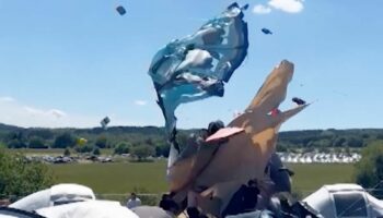 Naturgewalt: Windhose reißt Zelte von "Rock am Ring"-Besuchern mit sich