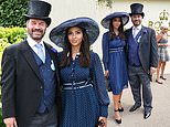 Nick Knowles, 61, enjoys a day at the races with chic fiancée Katie Dadzie, 33, as they lead the star-studded turnout on day one of Royal Ascot