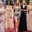 Nicola Coughlan trades ballgowns for evening gowns as she joins glamorous co-stars Hannah Dodd, Simone Ashley and Hannah New at the Bridgerton season three part II premiere