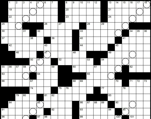 Solution to Evan Birnholz’s June 16 crossword, ‘Rising Stars’