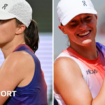 Iga Swiatek looks stressed against Naomi Osaka and smiles with the French Open trophy