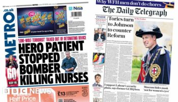 The Papers: 'Hero patient' and 'Tories turn to Johnson'