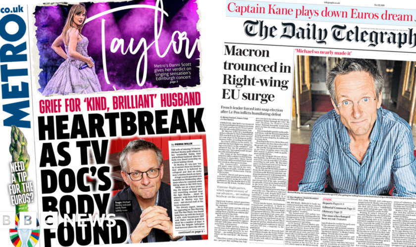 The Papers: Mosley 'nearly made it' and 'Macron trounced' at EU elections