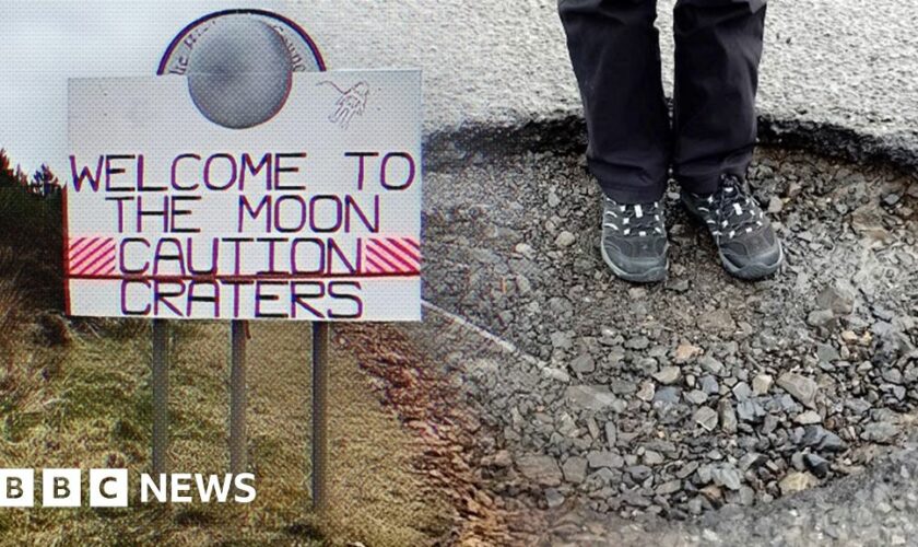 'Welcome to the moon' - Highland town's pothole problem